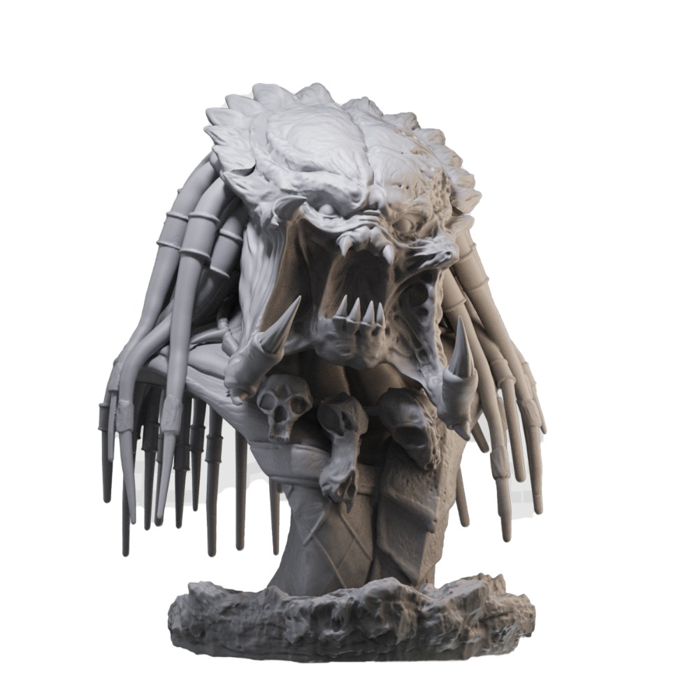 3D Printing Ptc - 1/10 1/16 Lone Wolf Bust Model