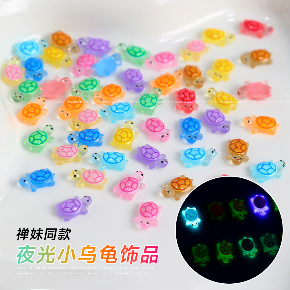 3D Printing Epoxy Resin - 20pcs Glow-In-The-Dark Mini Turtle Nail Art