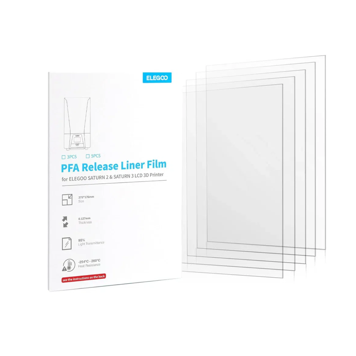 3D Printer Resin - Film for ELEGOO PFA Release Liner