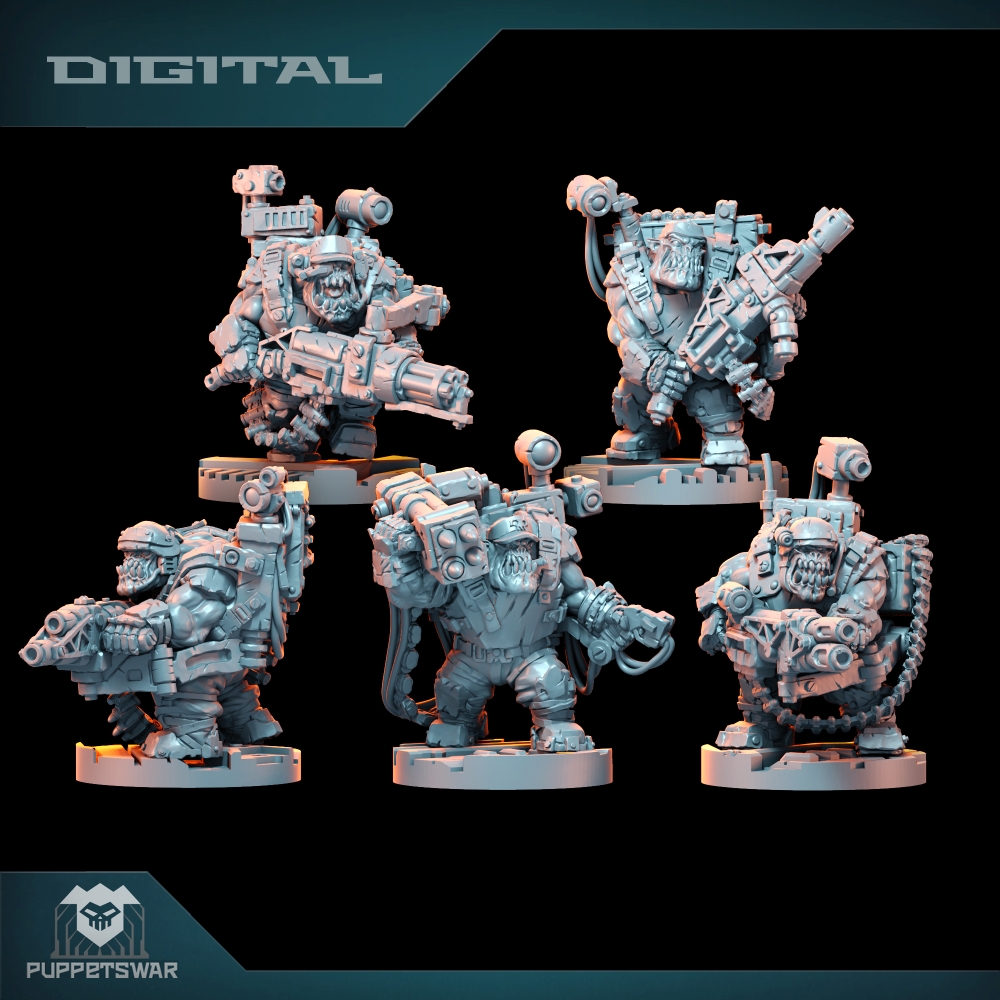 3D Printing Action Figure - Orc Ultimate Badasses Squad, Green Skin