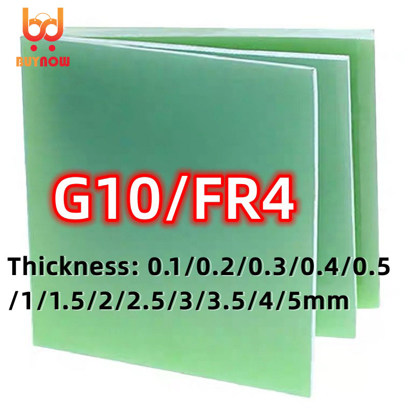 3D Printing Epoxy Resin - 0.1/0.2/0.5/1/2/3/4/5mm Thick FR4 Fiberglass Sheet Light-green