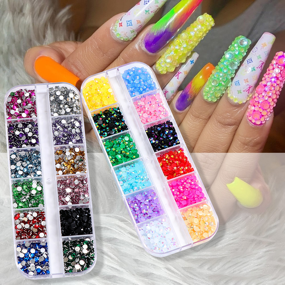 3D Printing Epoxy Resin - 2400pcs 2mm AB Jelly Rhinestones Set