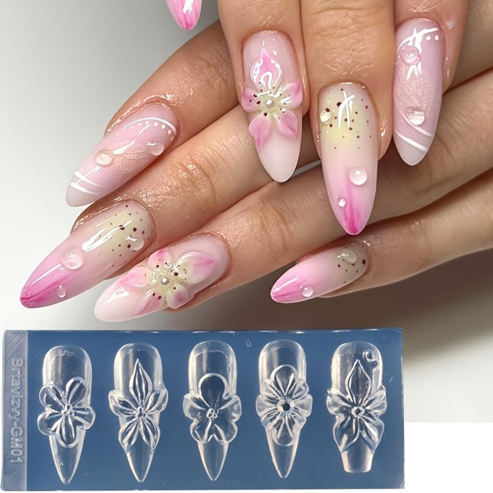 3D Printing Epoxy Resin - Floral 3D Nail Art Silicone Molds