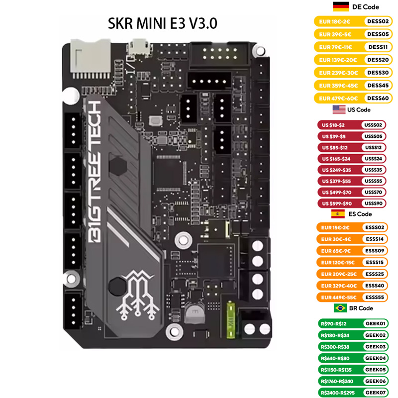 Motherboard 3D Printer - BIGTREETECH SKR MINI E3 V3.0 3D