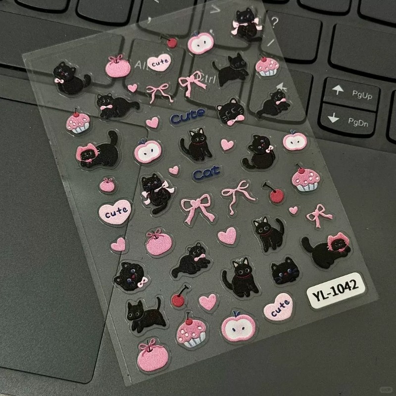 3D Printing Epoxy Resin - Cute Cartoon Bow Black Cat 3D