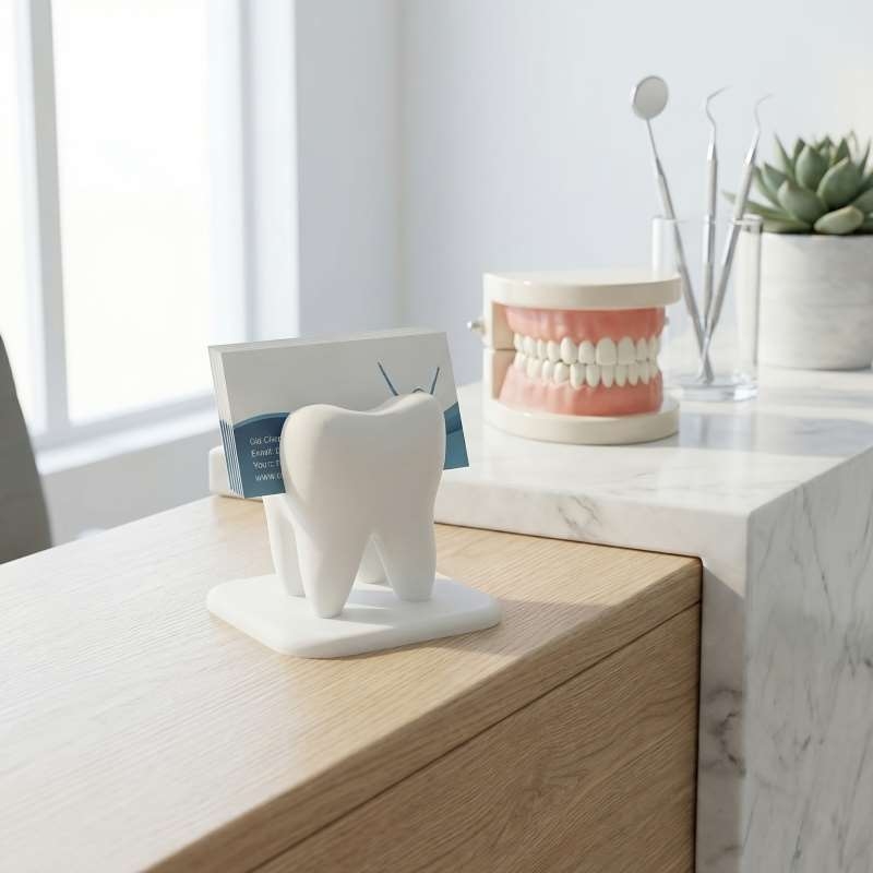 3D Printing Card - 3D Printed Tooth Shaped Business Card