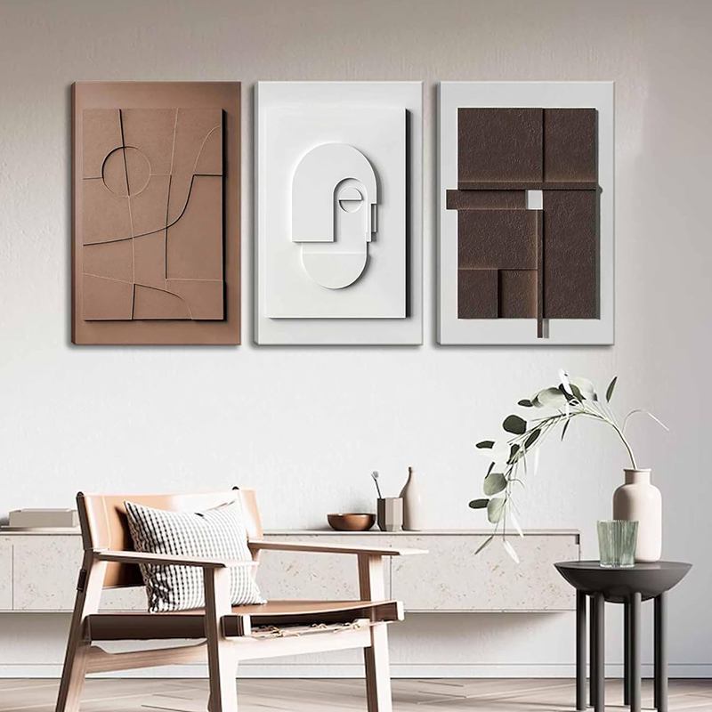 3D Printing Wall - Nordic 3D Effect Geometric Canvas Painting