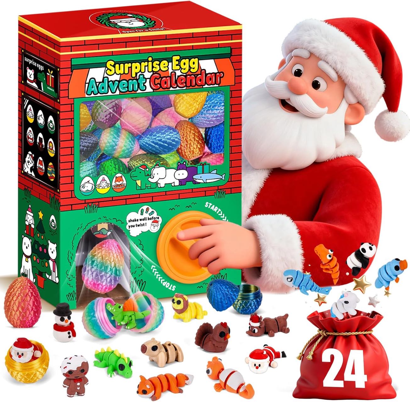 3D Printing Fidget Toys - 24pcs 3D Printed Surprise Egg Blind
