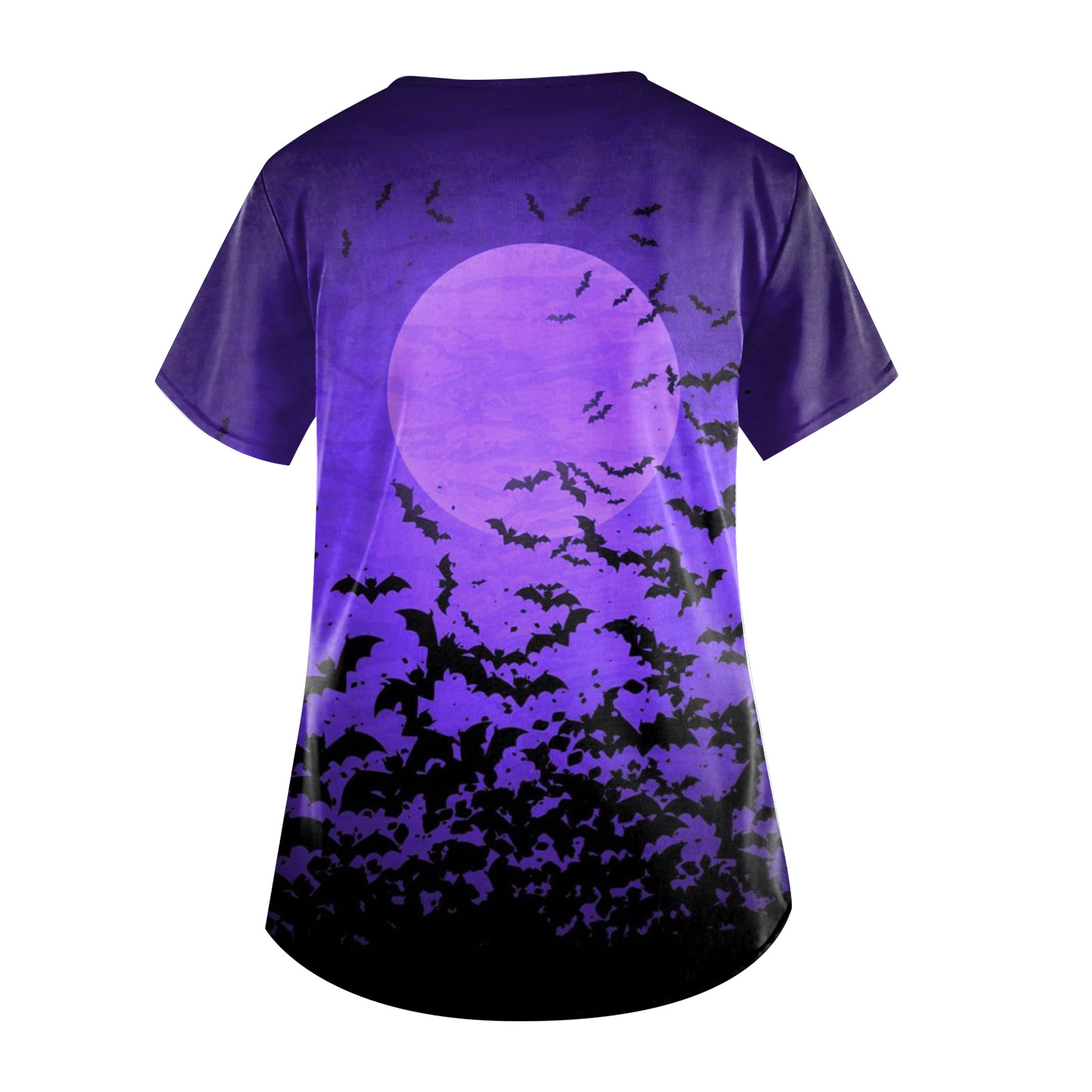 Halloween Bat Pattern T-Shirt  - 3D Printing For Medical 评论和价格