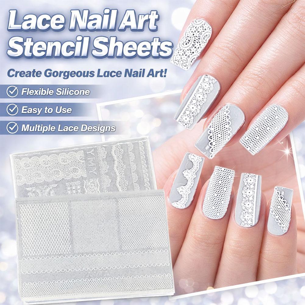 Silicone Lace Nail Art Stencil - 3D Printing Templates Free 评论和价格