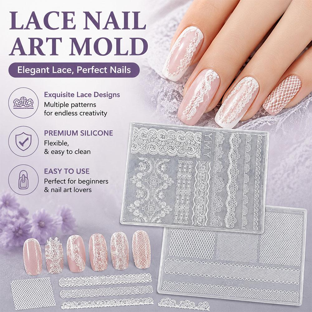 Silicone Lace Nail Art Stencil - 3D Printing Templates Free 评论和价格
