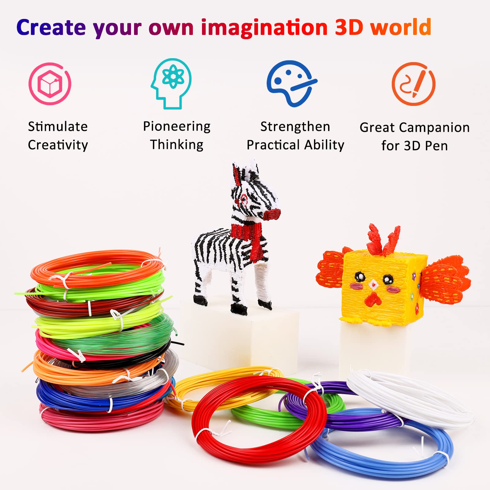 40/32/30 Colors PLA Filament f - 3D Printing Pen For Kids 评论和价格