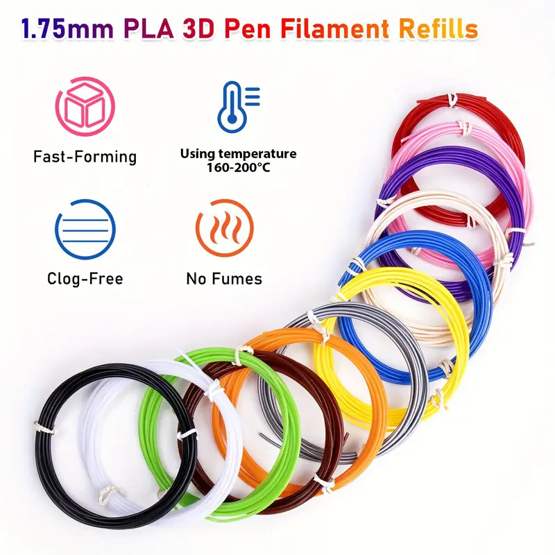 40/32/30 Colors PLA Filament f - 3D Printing Pen For Kids 评论和价格