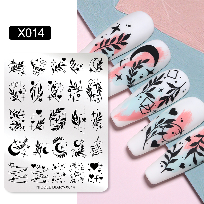 NICOLE DIARY Leaves Flower Nai - 3D Printing Templates Free 评论和价格