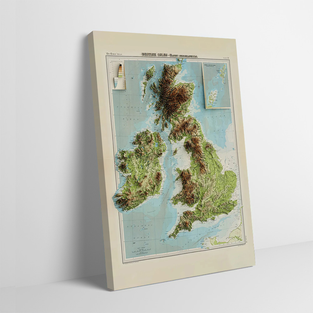 3D Relief Map of 1922 British  - 3D Printing Wall 评论和价格