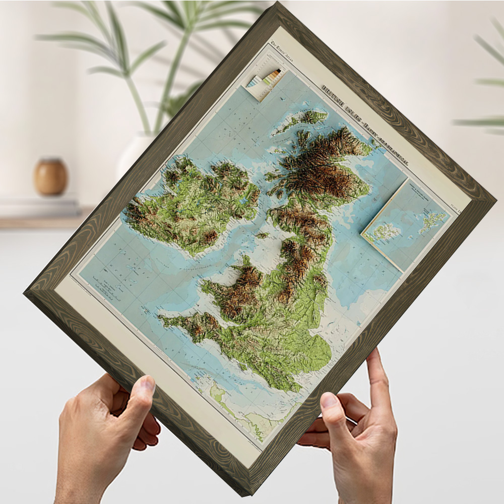 3D Relief Map of 1922 British  - 3D Printing Wall 评论和价格