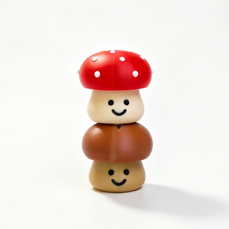 Cute Mushroom 3D Printed Click - 3D Printing Fidget Toys 评论和价格
