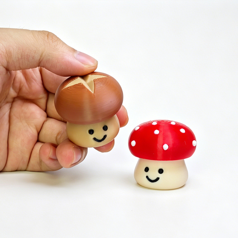 Cute Mushroom 3D Printed Click - 3D Printing Fidget Toys 评论和价格
