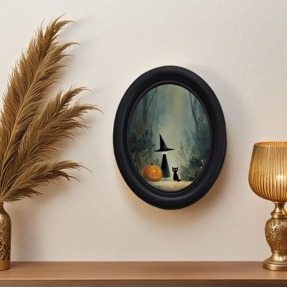 A 3D Vintage Halloween Witch a - 3D Printing Wall 评论和价格