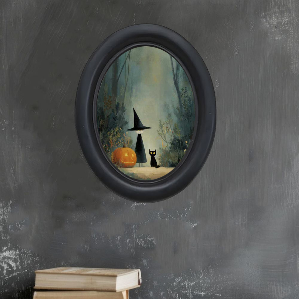 A 3D Vintage Halloween Witch a - 3D Printing Wall 评论和价格