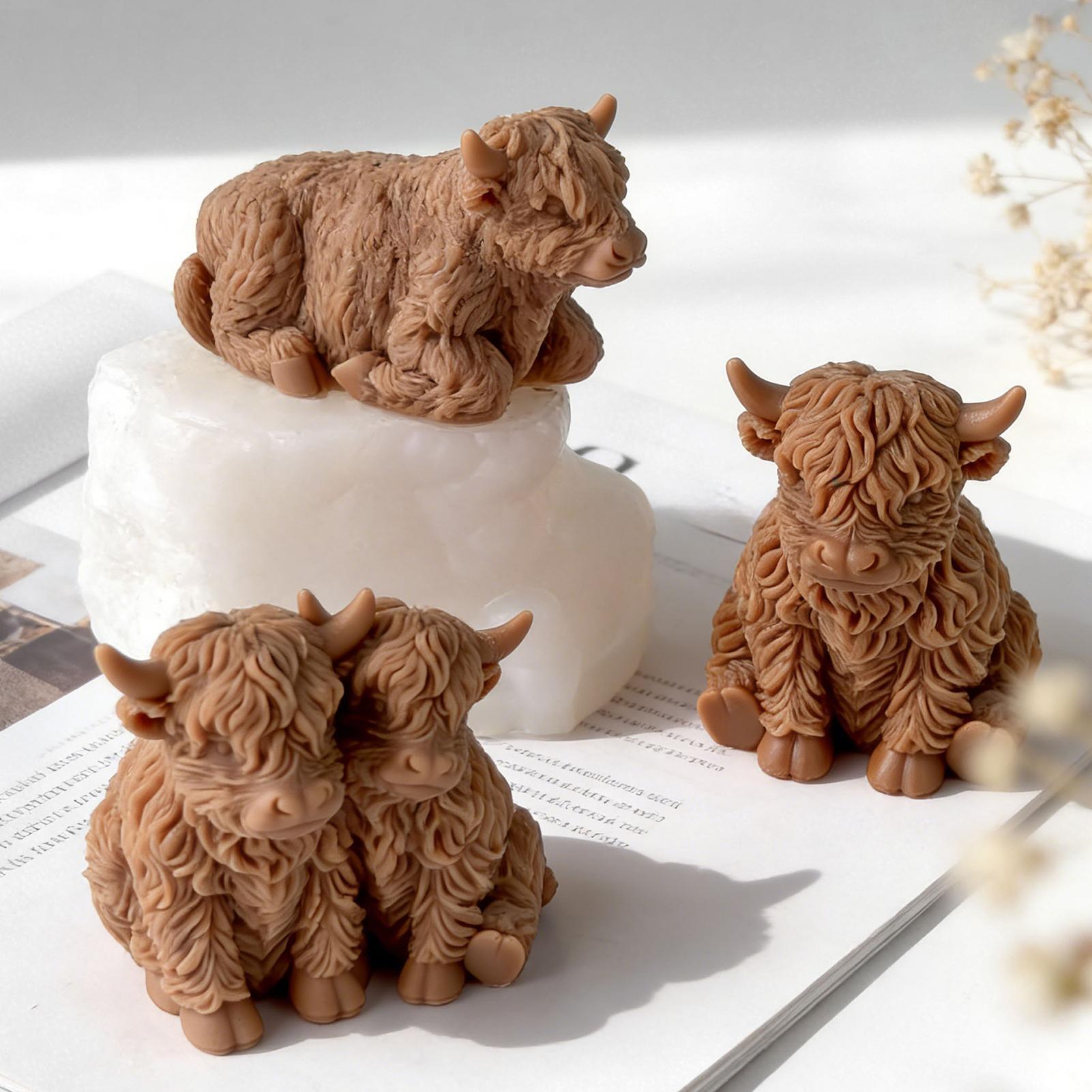 Highland Cow Silicone Mold Reu - 3D Printing Epoxy Resin 评论和价格