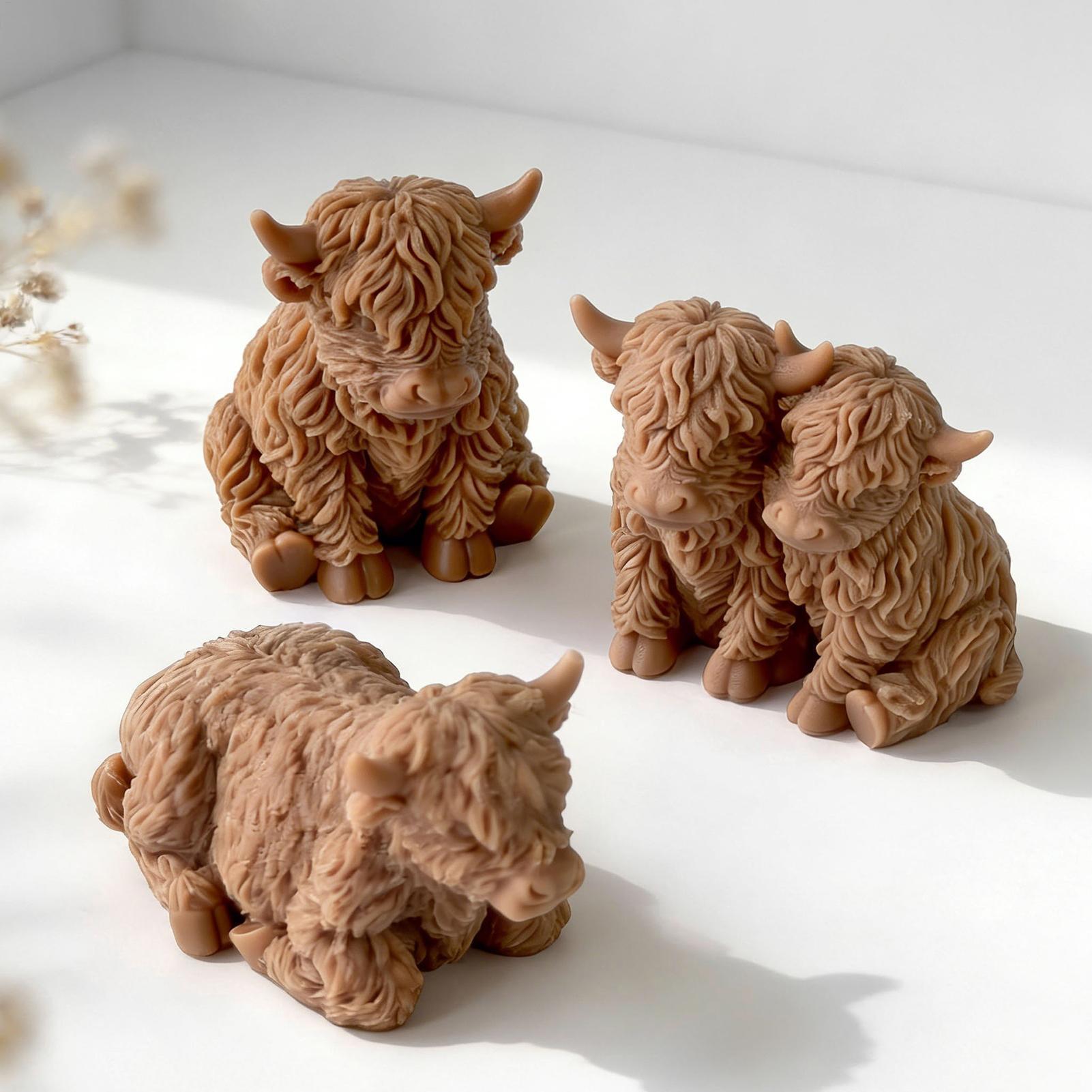 Highland Cow Silicone Mold Reu - 3D Printing Epoxy Resin 评论和价格