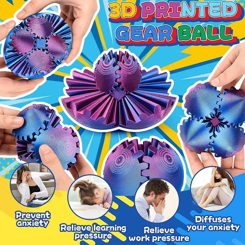 3D Printed Gear Ball Spin Ball - 3D Printing Gears 评论和价格