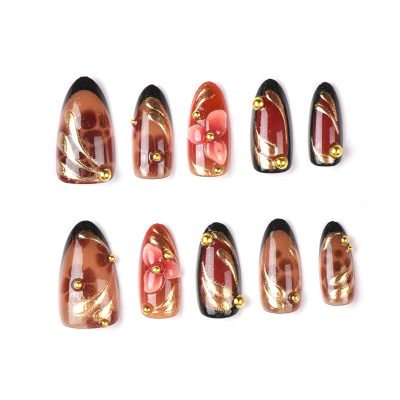 24PCS Retro Brown French False - 3D Printing Ptc 评论和价格