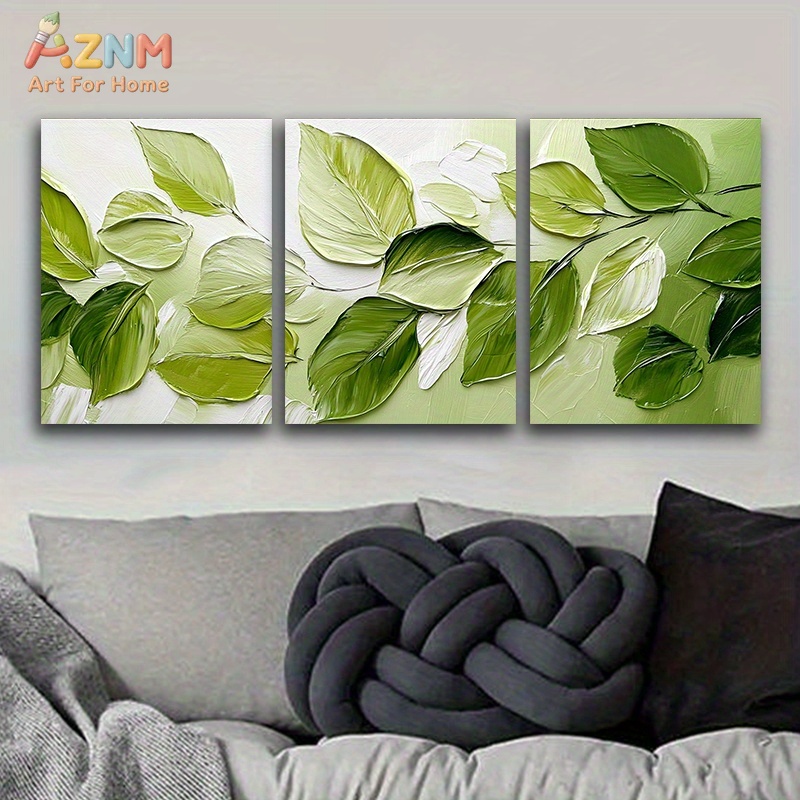 AZNM 3D Textured Green Leaf Im - 3D Printing Wall 评论和价格