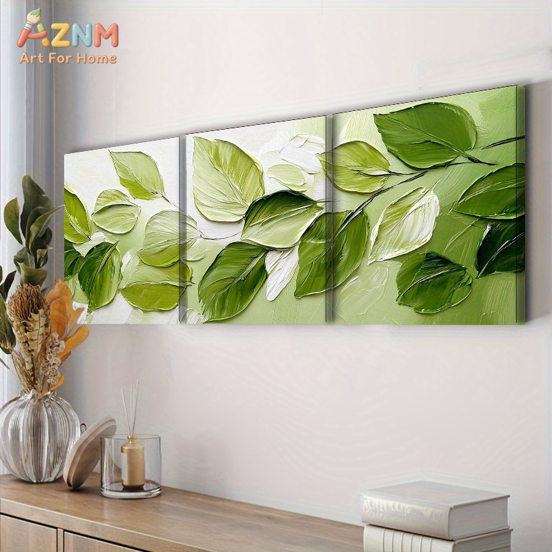 AZNM 3D Textured Green Leaf Im - 3D Printing Wall 评论和价格