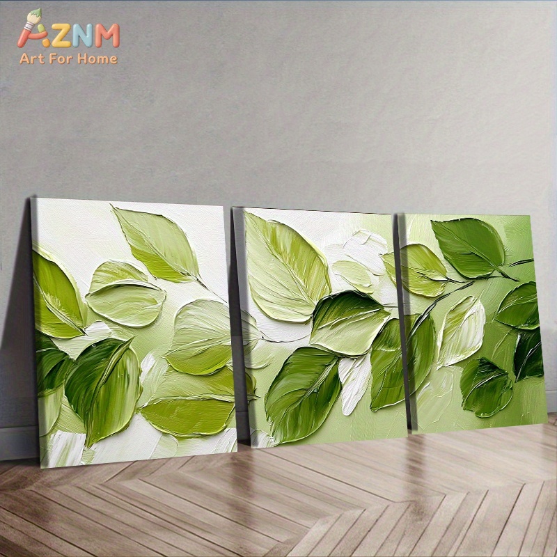 AZNM 3D Textured Green Leaf Im - 3D Printing Wall 评论和价格