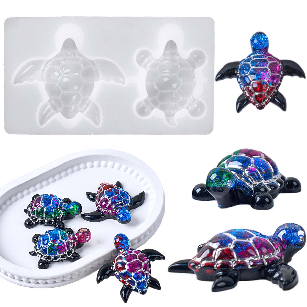 3D Sea Turtle Keychain Silicon - 3D Printing Epoxy Resin 评论和价格