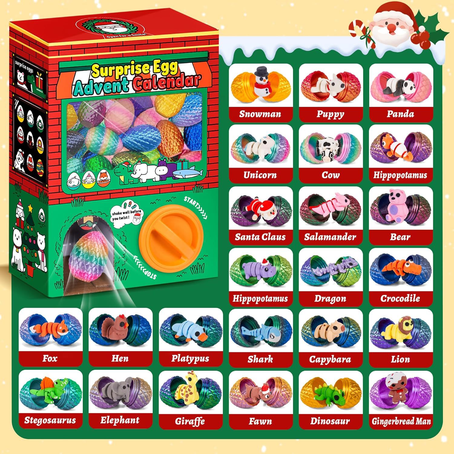 24pcs 3D Printed Surprise Egg  - 3D Printing Fidget Toys 评论和价格